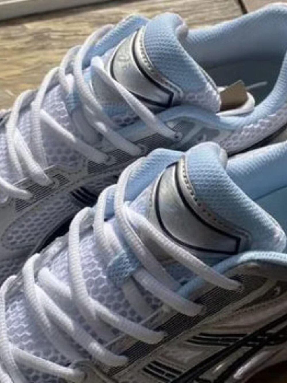 ASICS White/Silver Running Sneakers